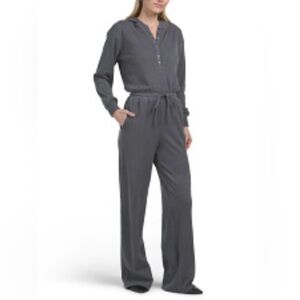 Madden Girl Waffle Knit Wide Leg Jumpsuit